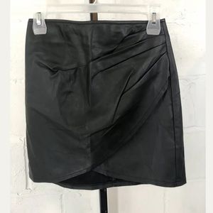 LF Seek The Label PU Leather Pleated Mini Skirt #Z32